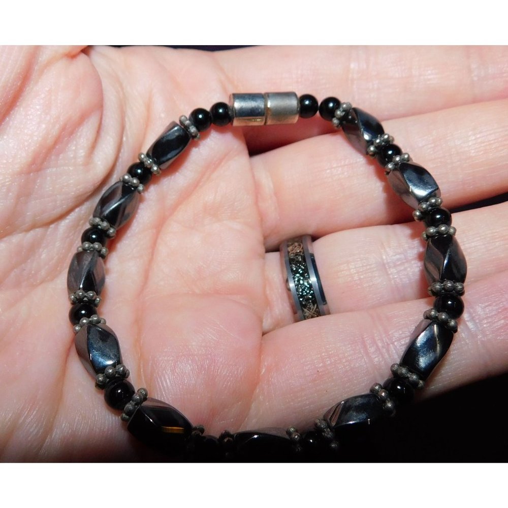 Black Hematite Magnetic Bracelet